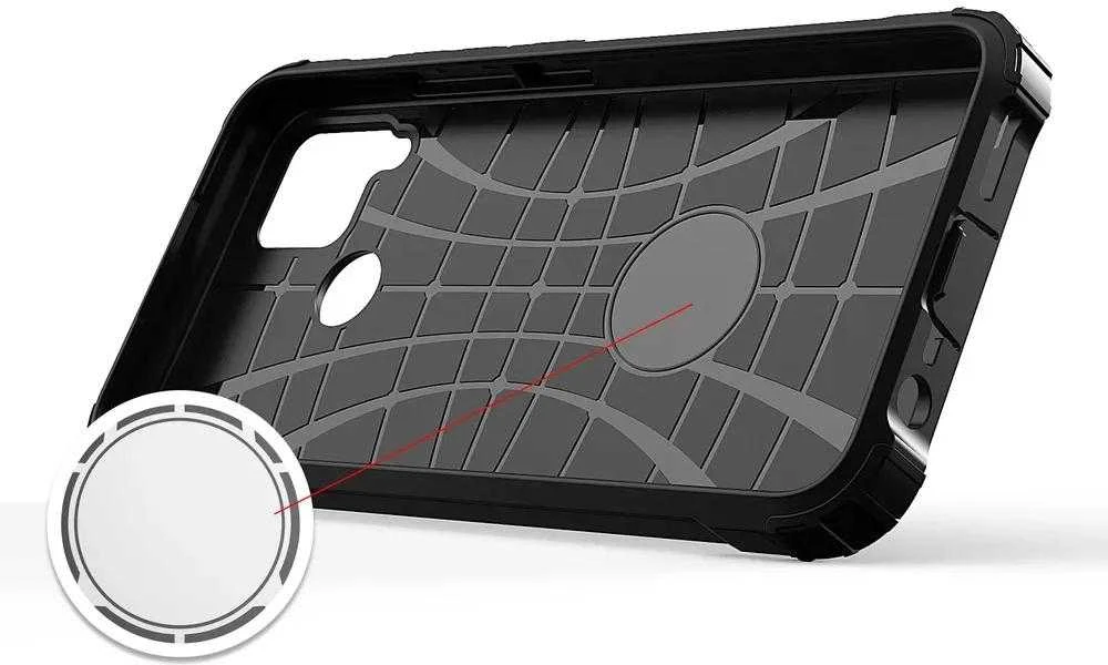 Hybrid Armor case Realme 10 5G / Realme 9i 5G armored hybrid case dėklas telefonui juodos spalvos