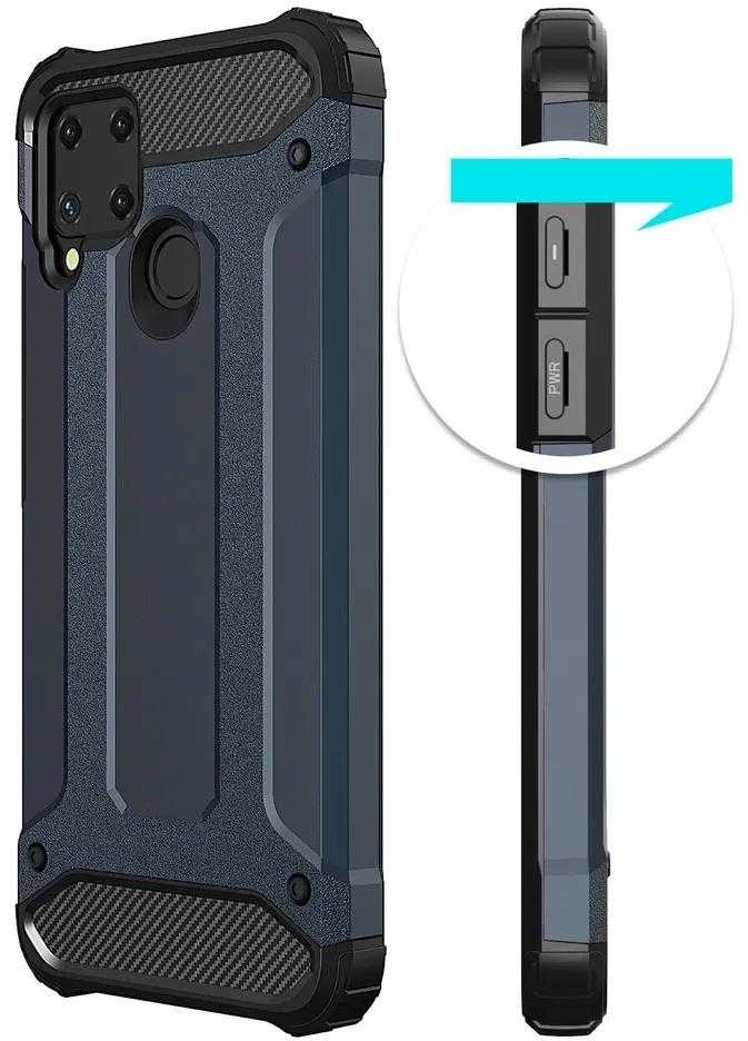 Hybrid Armor case Realme 10 5G / Realme 9i 5G armored hybrid case dėklas telefonui juodos spalvos
