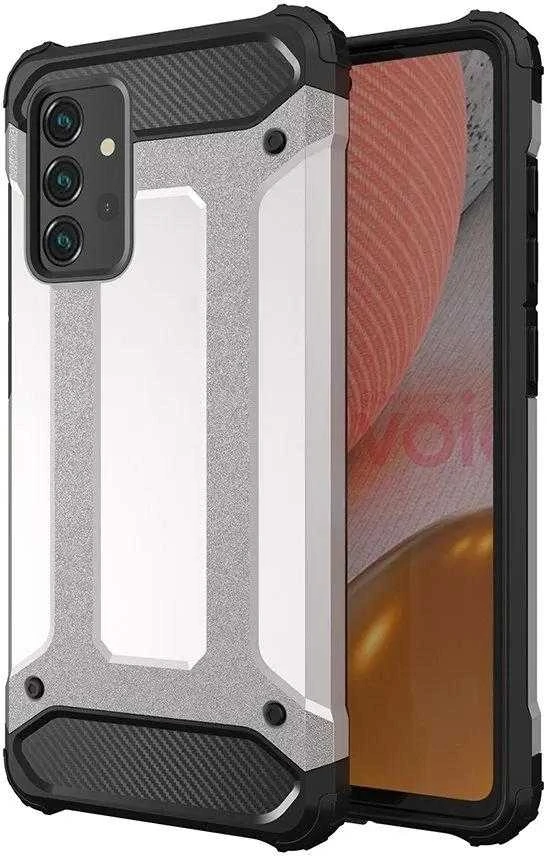 Hurtel Hybrid Armor Samsung Galaxy A36 – dėklas telefonui sidabro spalvos