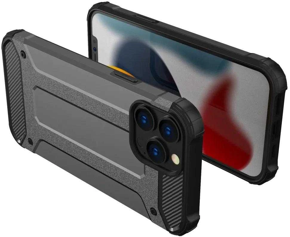 Hurtel Hybrid Armor dėklas skirtas iPhone 13 Pro Max, juodas