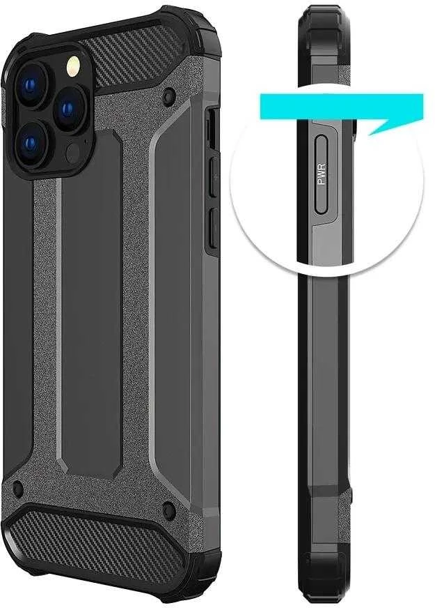 Hurtel Hybrid Armor dėklas skirtas iPhone 13 Pro Max, juodas