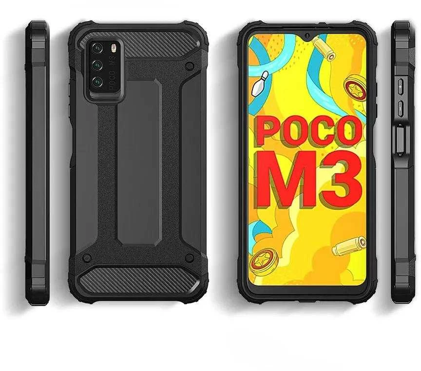 Hurtel Hybrid Armor dėklas skirtas Xiaomi Redmi Note 10 5G / Poco M3 Pro, auksinis