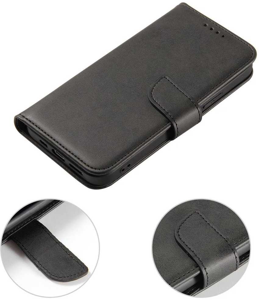 Hurtel Magnet Nothing Phone 1 atverčiamas wallet su stoveliu dėklas telefonui juodos spalvos