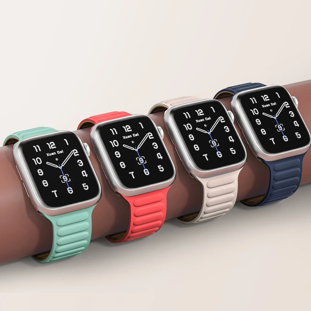 Hurtel Magnetic apyrankė Magnetic apyrankė Bracelet for Apple Watch 38/40mm – Raudona