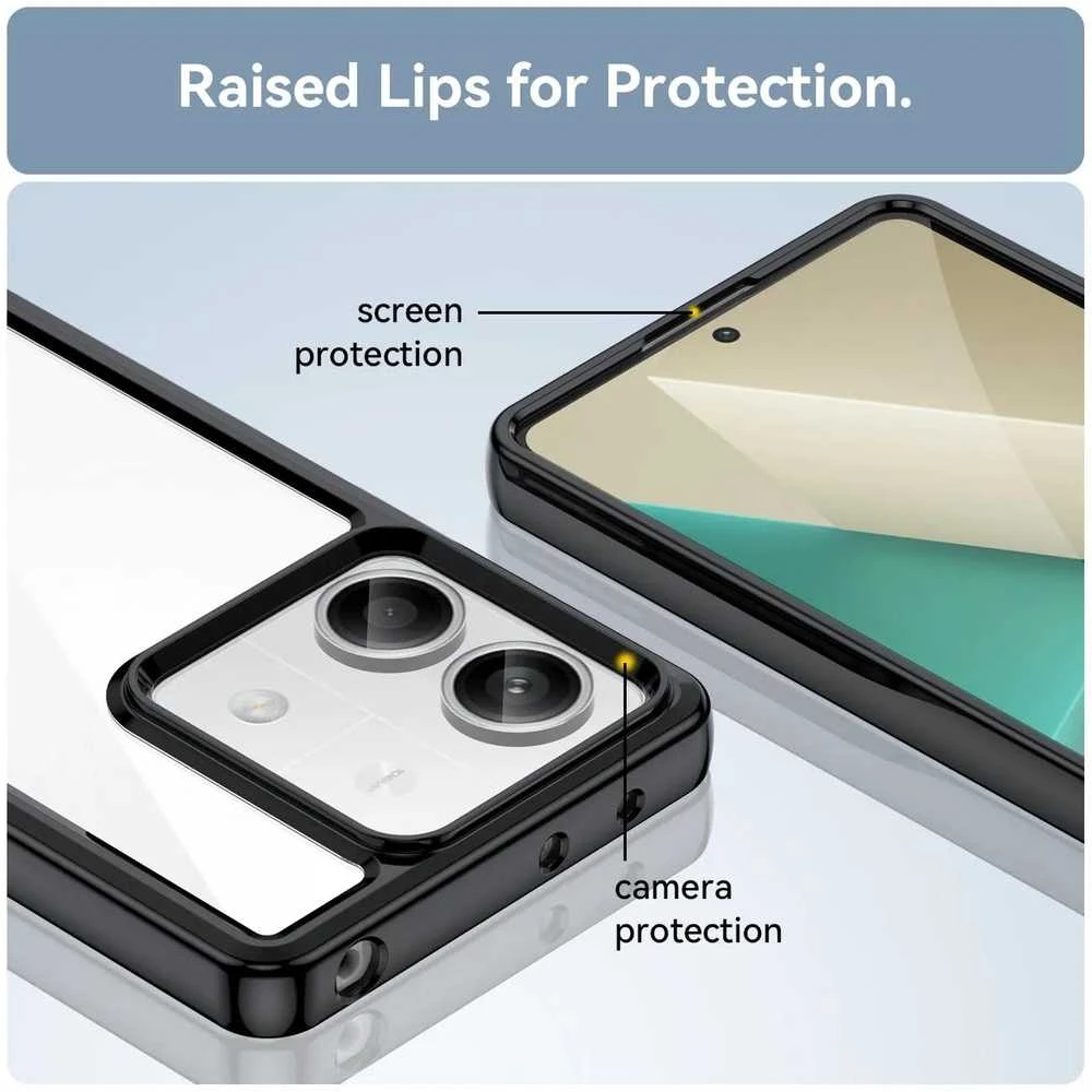 Hurtel Outer Space dėklas with gel frame Xiaomi Redmi Note 13 Pro – dėklas telefonui juodos spalvos