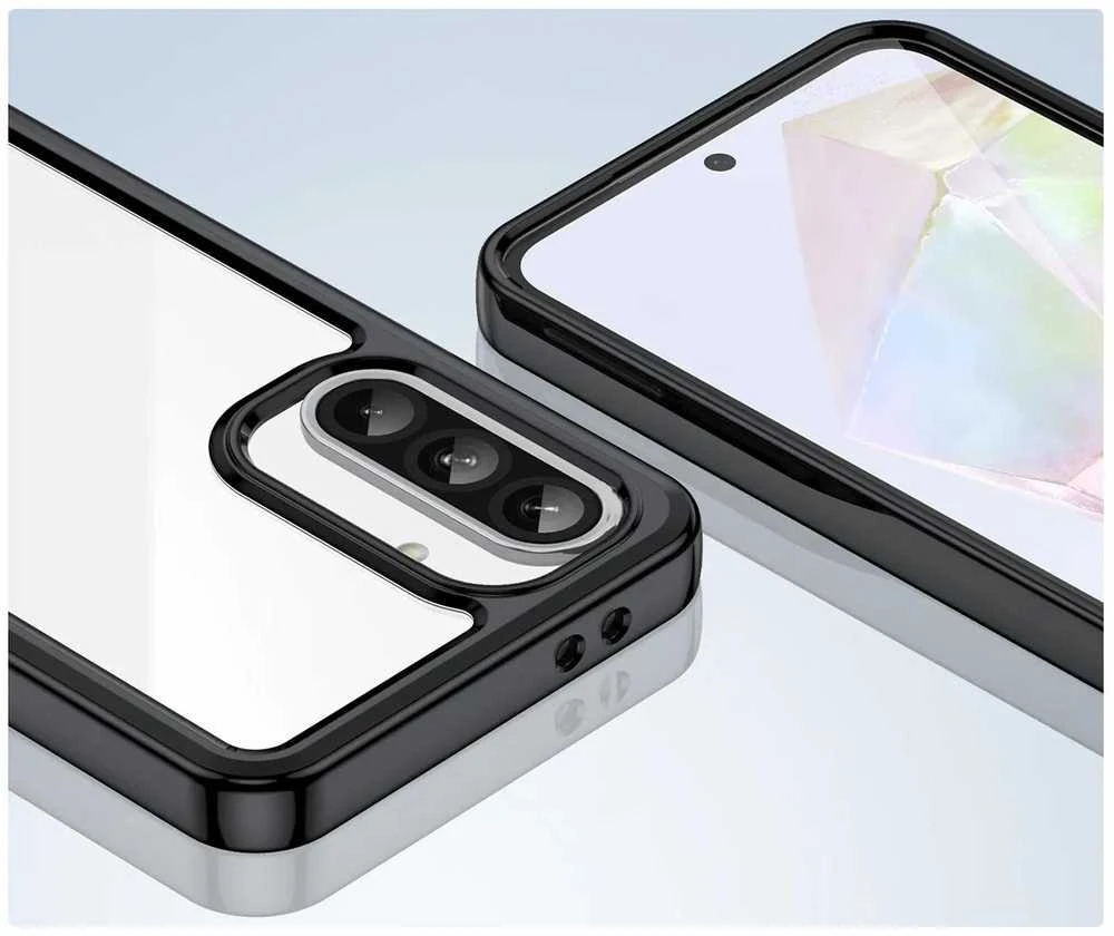 Hurtel Outer Space Samsung Galaxy A26 Cover with Flexible Frame – dėklas telefonui juodos spalvos