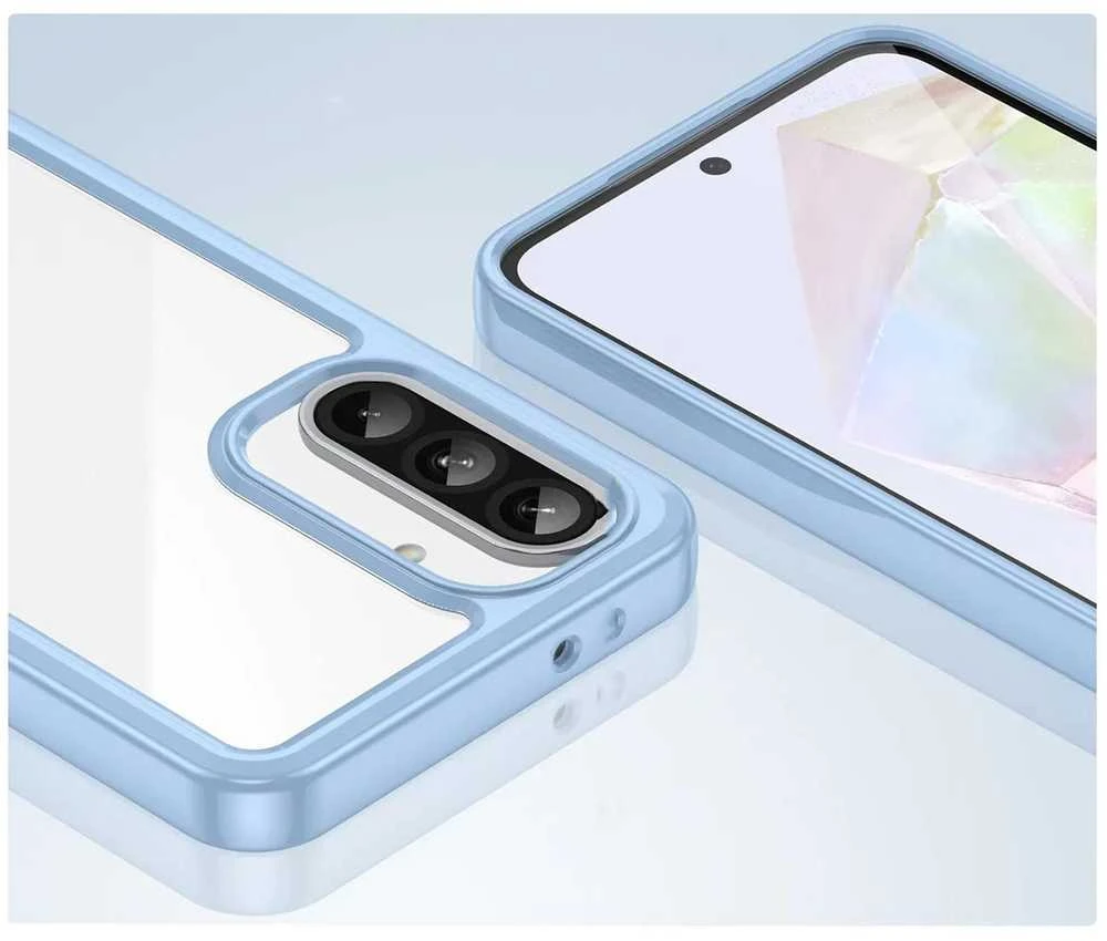 Hurtel Outer Space Samsung Galaxy A56 Cover with Flexible Frame – dėklas telefonui mėlynos spalvos