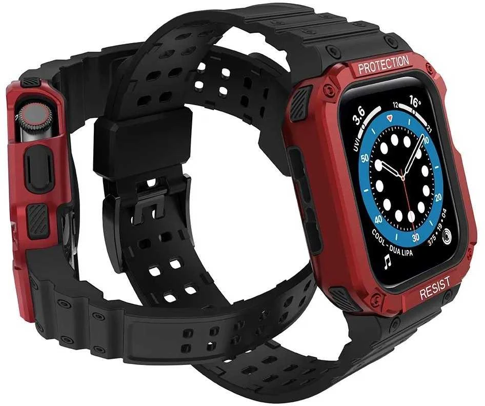 Išmaniojo laikrodžio Apple SE/7 silikoninis Hurtel dirželis, Juodos spalvos, 38/40/41 mm