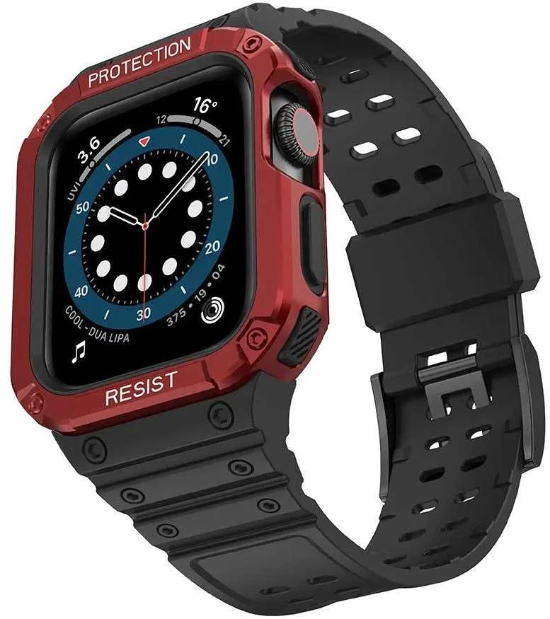 Išmaniojo laikrodžio Apple SE/7 silikoninis Hurtel dirželis, Juodos spalvos, 38/40/41 mm
