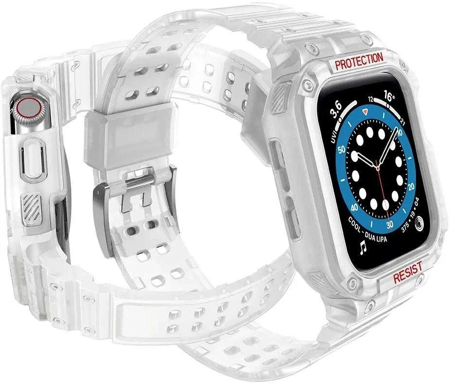 Išmaniojo laikrodžio Apple SE/7 silikoninis Hurtel dirželis, Baltos spalvos, 42/44/45 mm