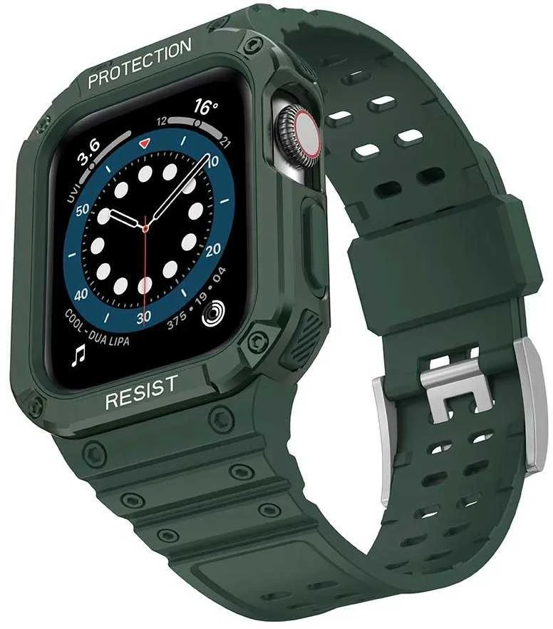 Išmaniojo laikrodžio Apple SE/7 silikoninis Hurtel dirželis, Žalios spalvos,38/40/41 mm