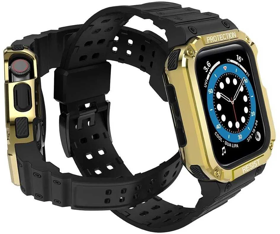 Išmaniojo laikrodžio Apple SE/7 silikoninis Hurtel dirželis, Juodos spalvos, 42/44/45 mm