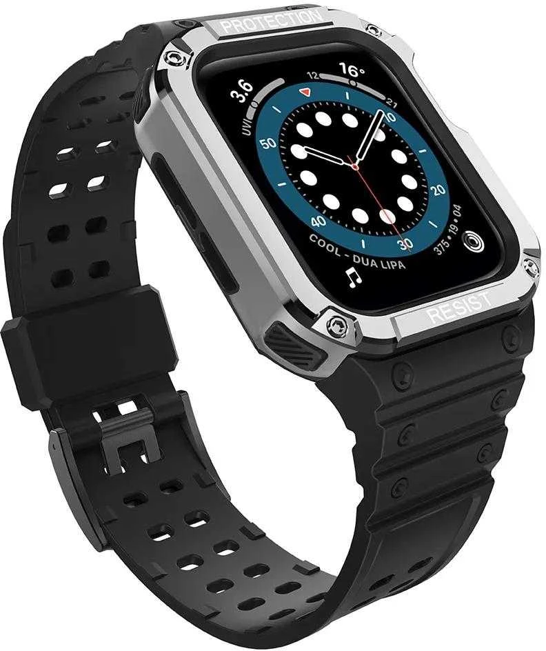 Išmaniojo laikrodžio Apple SE/7 silikoninis Hurtel dirželis, Juodos spalvos, 38/40/41mm
