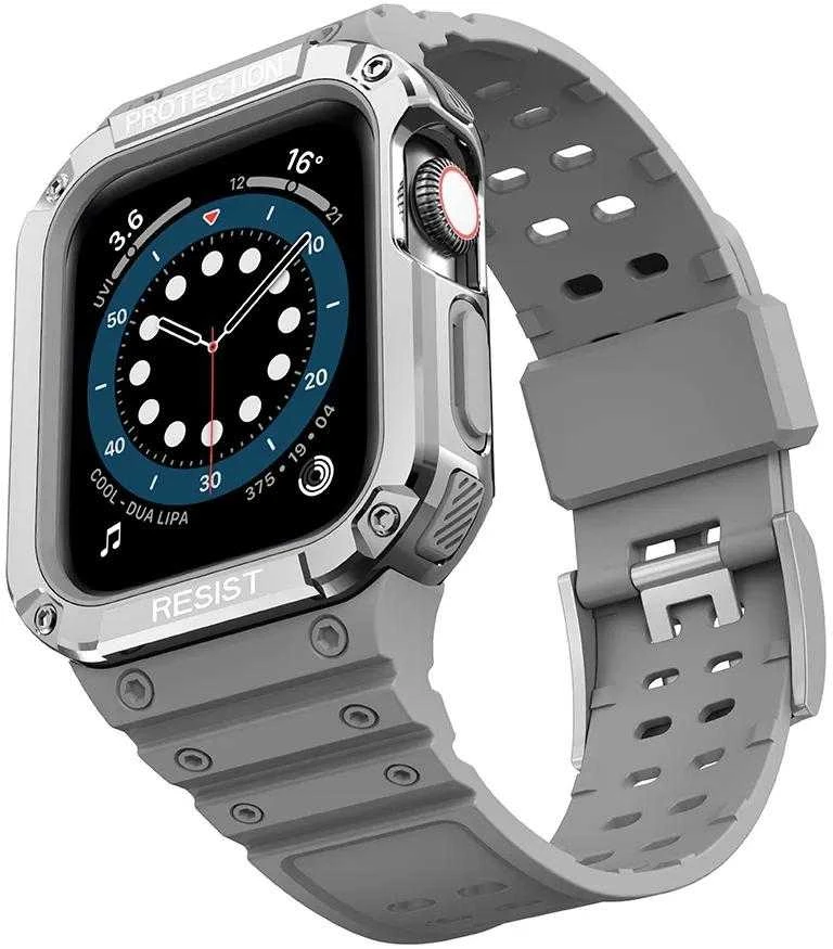 Išmaniojo laikrodžio Apple SE/7 silikoninis Hurtel dirželis, Pilkos spalvos, 38/40/41 mm