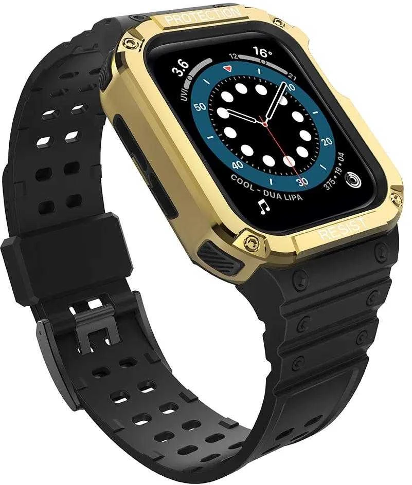Išmaniojo laikrodžio Apple SE/7 silikoninis Hurtel dirželis, Juodos spalvos, 42/44/45 mm