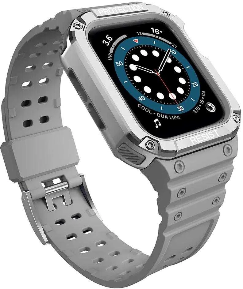 Išmaniojo laikrodžio Apple SE/7 silikoninis Hurtel dirželis, Pilkos spalvos, 38/40/41 mm