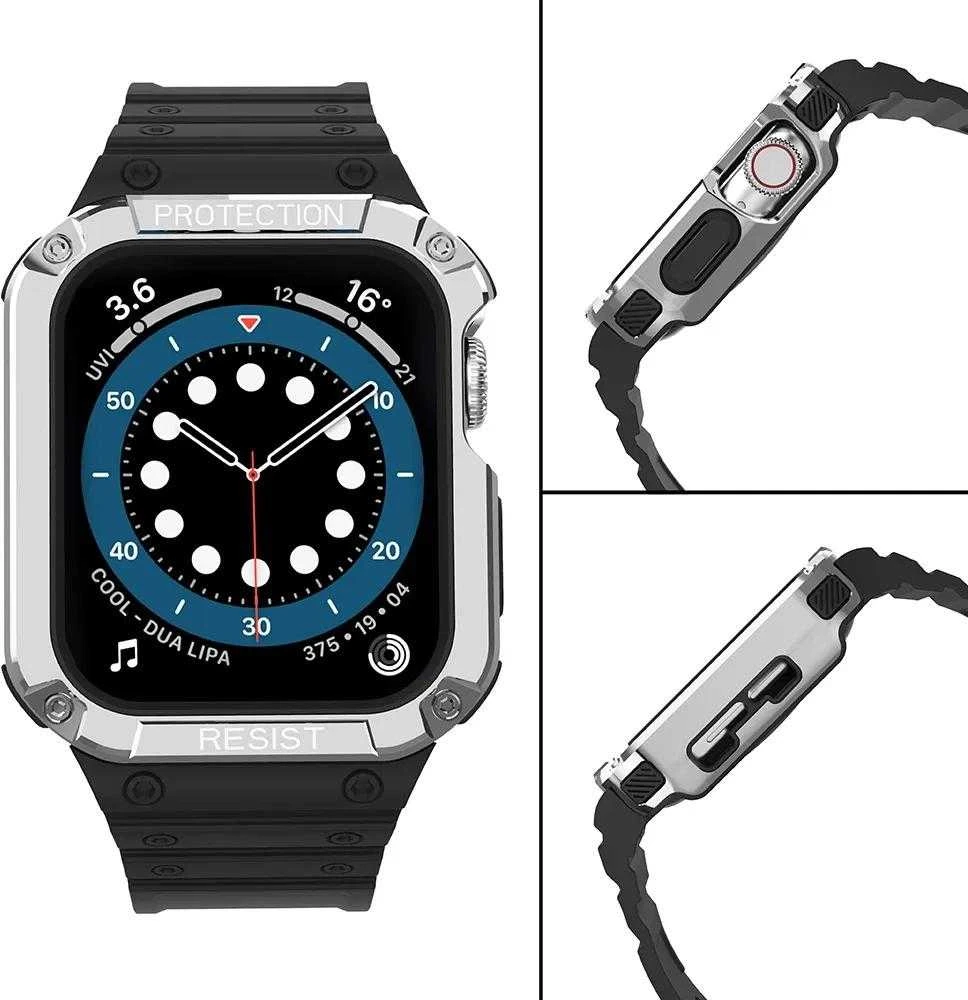 Išmaniojo laikrodžio Apple SE/7 silikoninis Hurtel dirželis, Juodos spalvos, 38/40/41mm