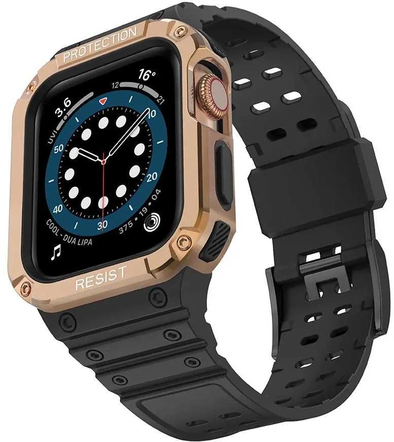 Išmaniojo laikrodžio Apple SE/7 silikoninis Hurtel dirželis, Juodos spalvos, 38/40/41 mm