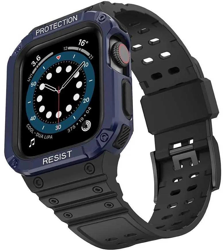 Išmaniojo laikrodžio Apple SE/7 silikoninis Hurtel dirželis, Juodos spalvos, 38/40/41mm