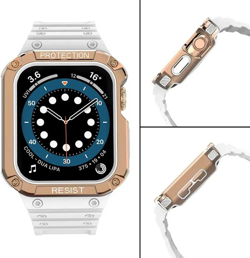 Išmaniojo laikrodžio Apple SE/7 silikoninis Hurtel dirželis, Baltos spalvos, 38/40/41 mm