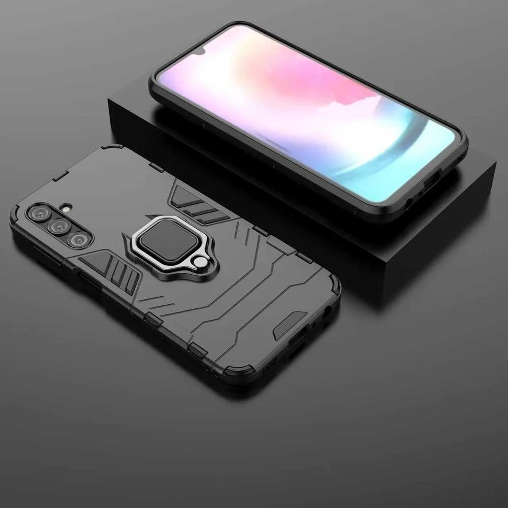 Hurtel Ring Armor Samsung Galaxy A24 4G armored magnetic holder ring dėklas telefonui juodos spalvos
