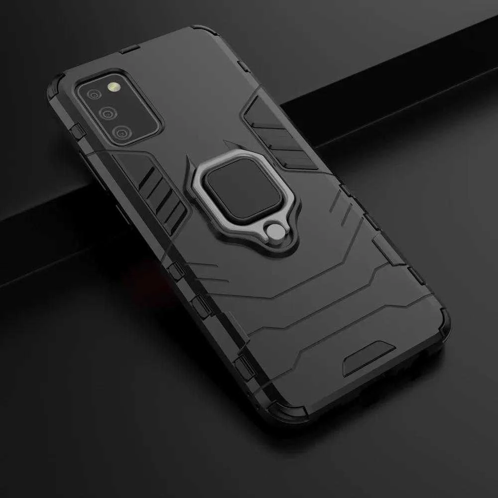 Hurtel Ring Armor hibridinis dėklas + magnetinis laikiklis skirtas Samsung Galaxy A03s (166.5), juodas