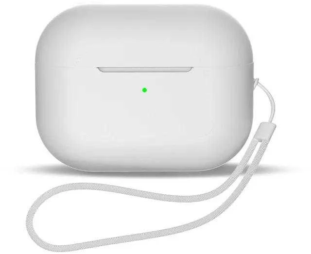 Hurtel silikoninis AirPods 3 + wrist strap lanyard - baltos spalvos
