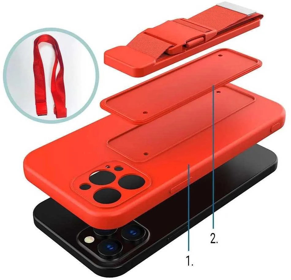 Hurtel Rope dėklas su dirželiu skirtas iPhone 11 Pro Max, tamsiai mėlynas (Navy Mėlyna)