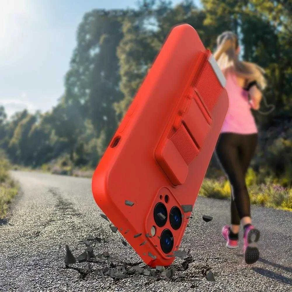 Hurtel Rope dėklas su dirželiu skirtas iPhone 8 Plus / iPhone 7 Plus, raudonas