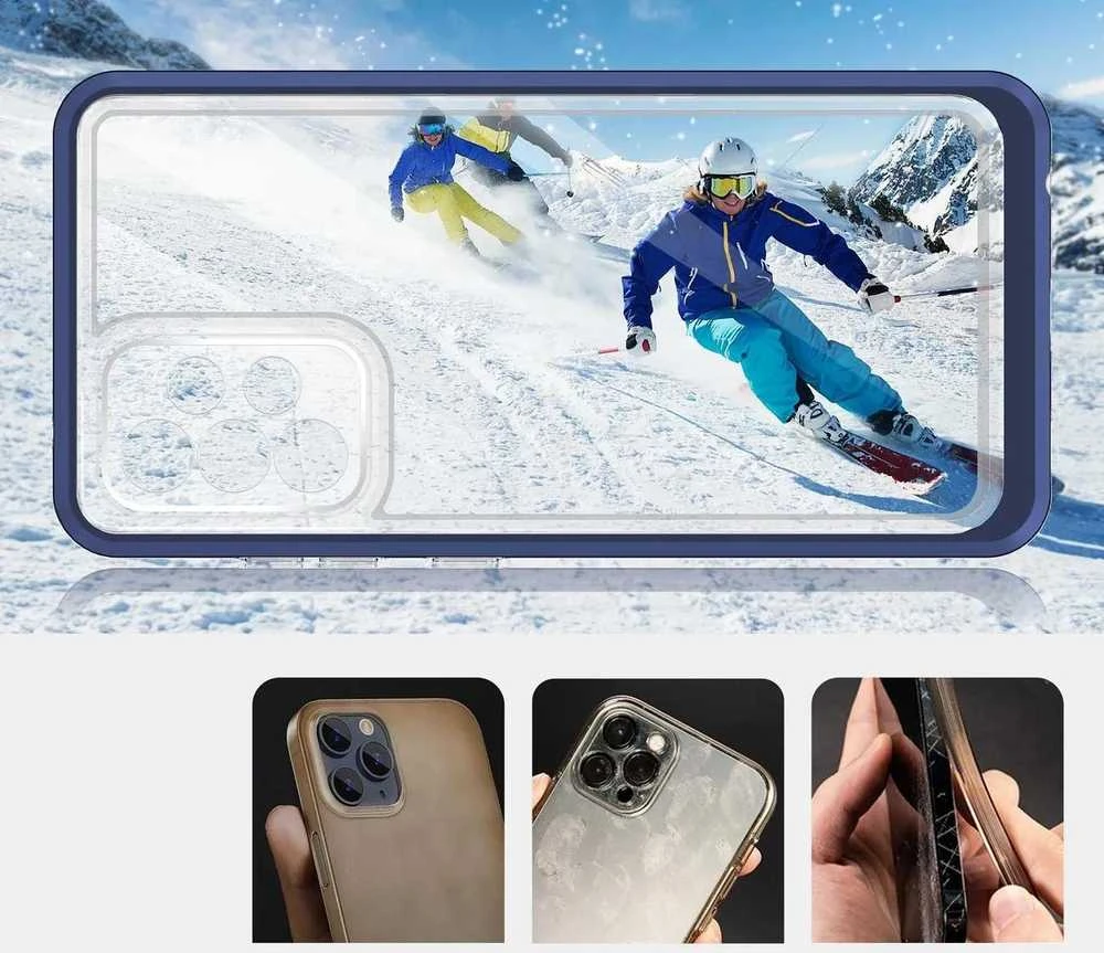 Hurtel Clear dėklas skirtas Samsung Galaxy A13 5G, mėlynas