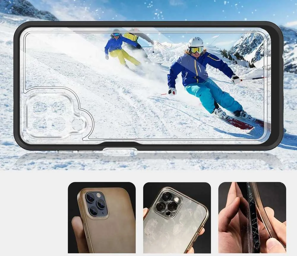 Hurtel Clear dėklas skirtas Samsung Galaxy A22 4G, juodas