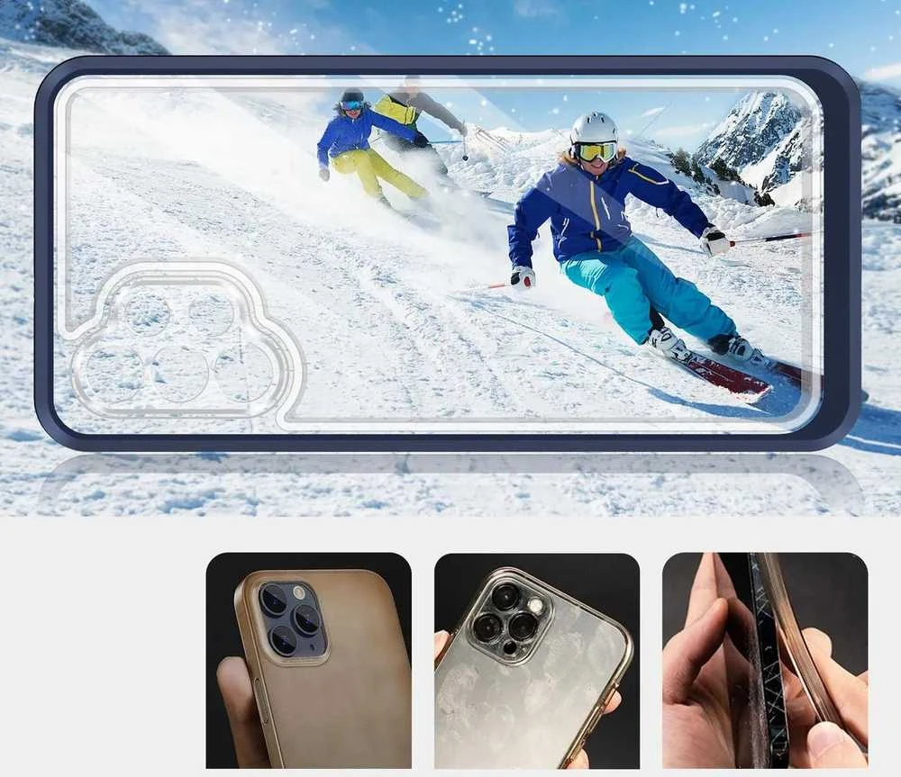 Hurtel Clear dėklas skirtas Samsung Galaxy A32 5G, mėlynas