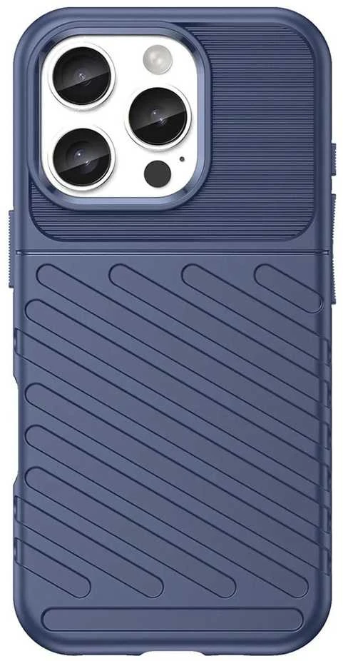 Hurtel Thunder Apple iPhone 16 Pro Max silikoninis – dėklas telefonui mėlynos spalvos