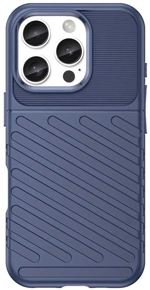 Hurtel Thunder dėklas skirtas Apple iPhone 16e Silicone Armored dėklas – mėlynos spalvos