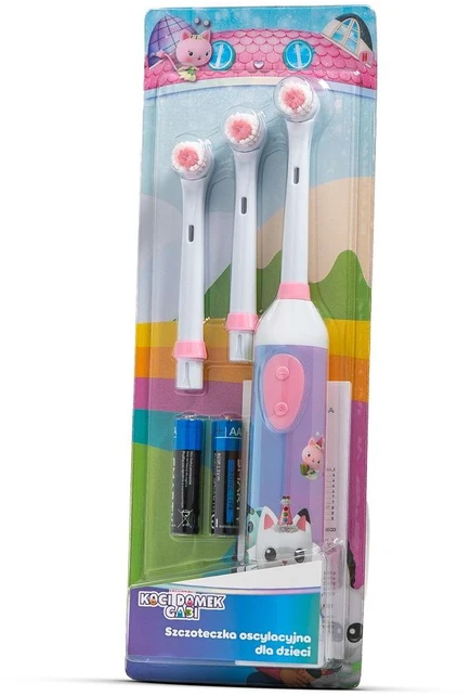 Huslog Gabby’s Dollhouse vibruojantis vaikiškas dantų šepetėlis, baltas