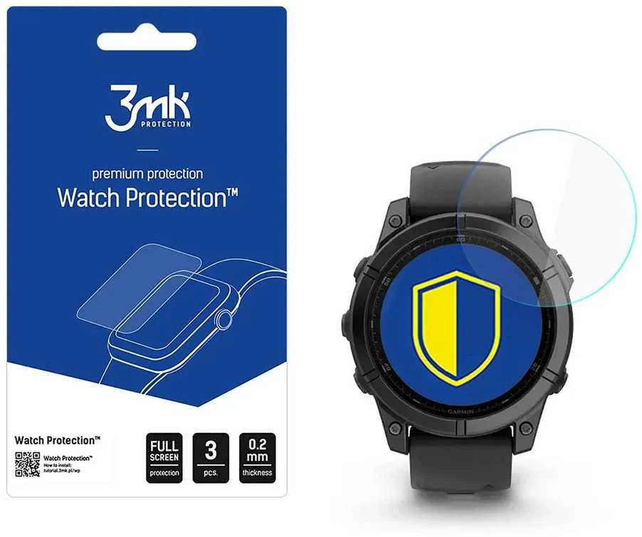 Hybrid Glass 3mk Watch Protection FlexibleGlass, skirtas Garmin Fenix​​E 47mm