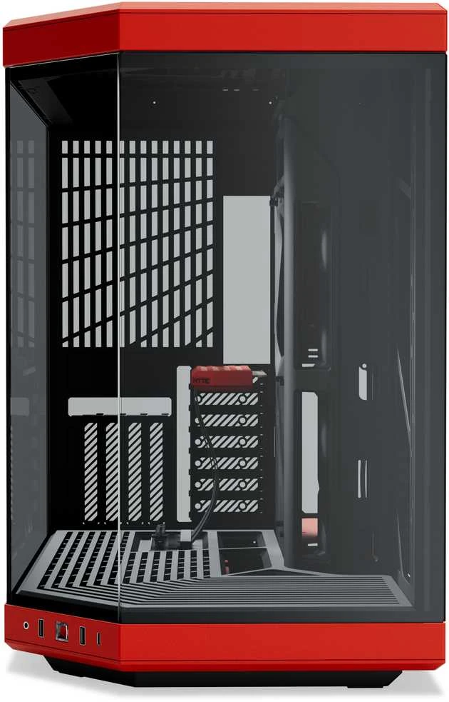 Hyte Y70 kompiuterio korpusas, Mid Tower, Standard – juodos spalvos / raudonos spalvos