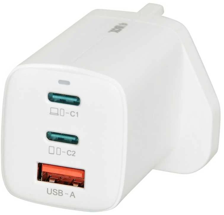 iBOX C-65 Baltas, GaN 65W universalus įkroviklis, JK kištukas