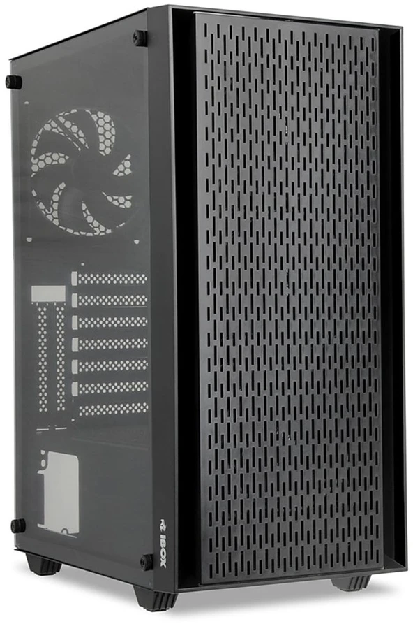 Kompiuterio Korpusas - iBox CETUS 903 Midi Tower Micro ATX/ATX, 29cm GPU, 16cm CPU Aušintuvas, Juodas
