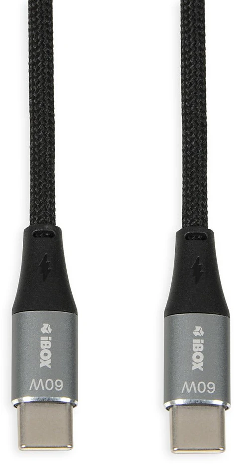 IBOX USB-C CABLE 60W 1M Juodas