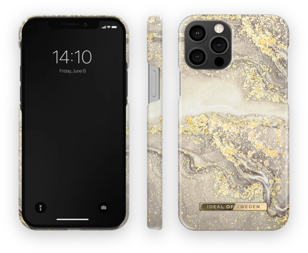Dėklas Ideal Of Sweden IDEALUS ŠVEDIJAI IDFCSS19-I2061-121 IPHONE 12/12 PRO CASE SPARKLE GREIGE