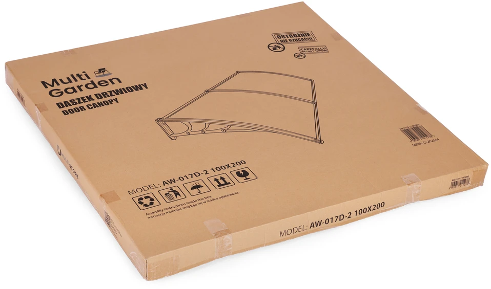 Dvigubas įėjimo durų stogelis 200x100 cm MultiGarden