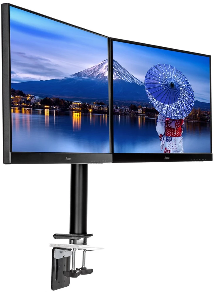 iiyama DS1002C-B1 stalinis plokščiųjų ekranų laikiklis 76,2 cm (30") Gnybtas Juoda