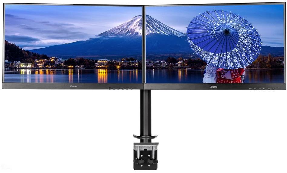 iiyama DS1002C-B1 stalinis plokščiųjų ekranų laikiklis 76,2 cm (30") Gnybtas Juoda