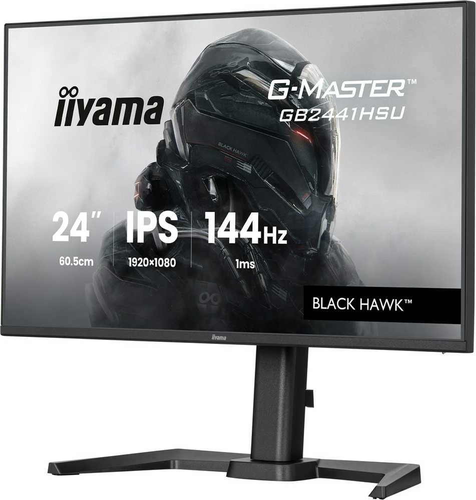 Monitorius iiyama G-Master GB2441HSU-B1 Juodas Hawk - 144Hz | Full HD | IPS | 23.8"