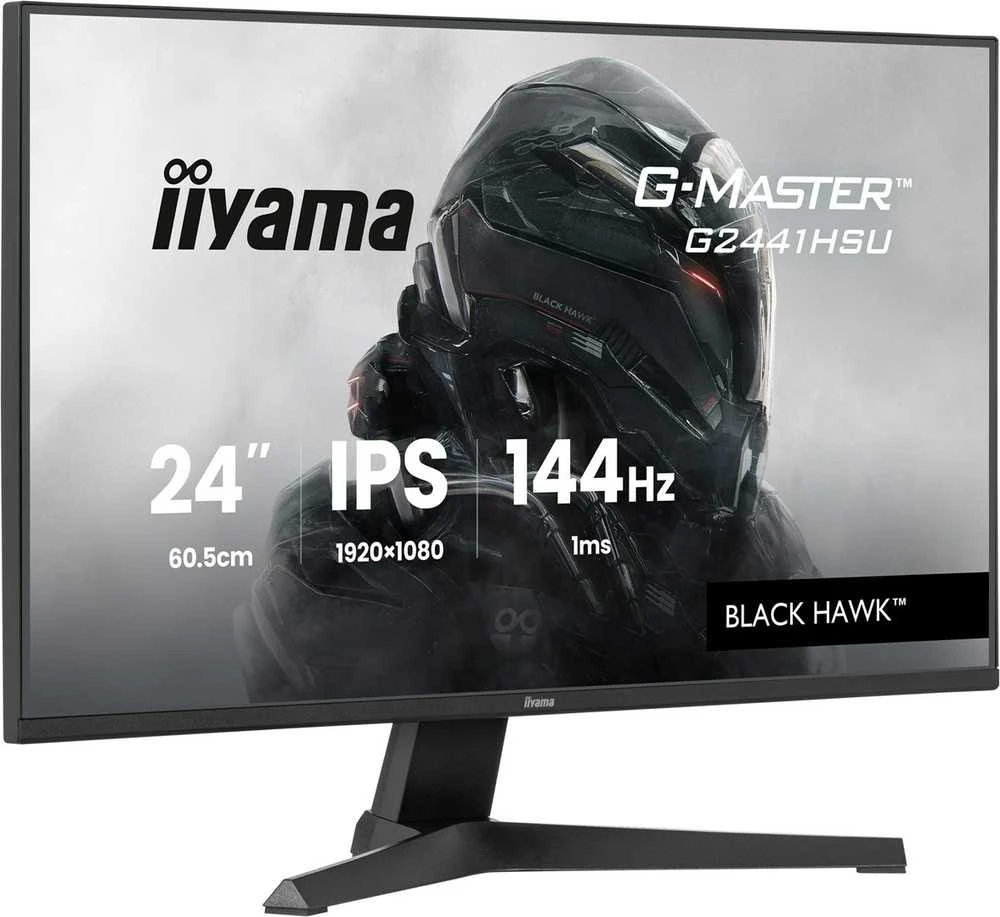 Monitorius iiyama G-Master G2441HSU-B1 Juodas Hawk - 144Hz | Full HD | IPS | 23.8"