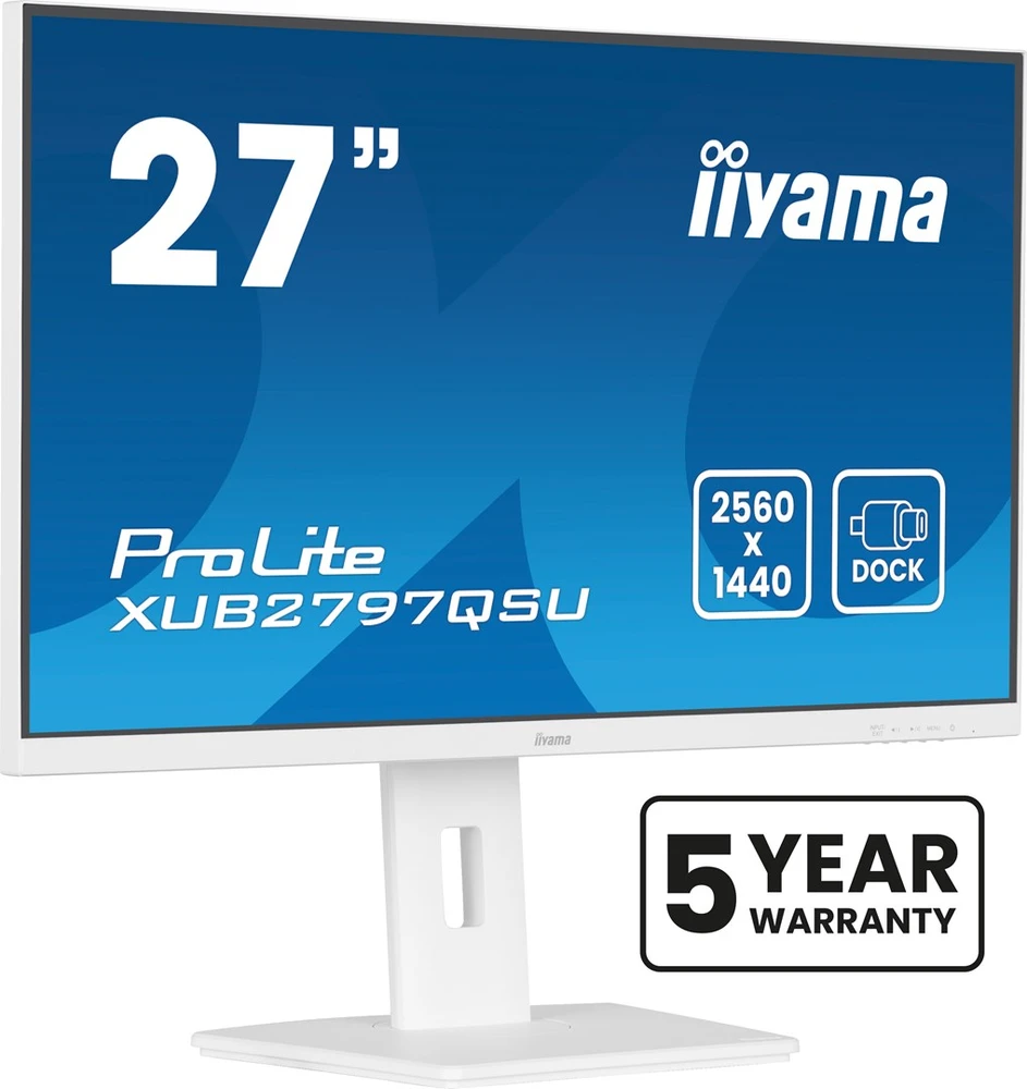 Monitorius IIYAMA XUB2797QSU-W2 27 colių 2560x1440 300cd/m2 1ms HDMI DP USB
