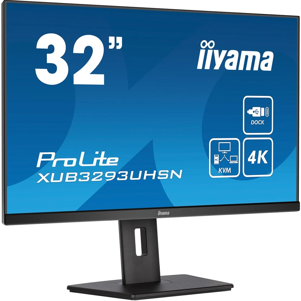 Monitorius Iiyama ProLite XUB3293UHSN-B5, 32" 4K UHD IPS 16:9, 4 ms, matinis, juodas
