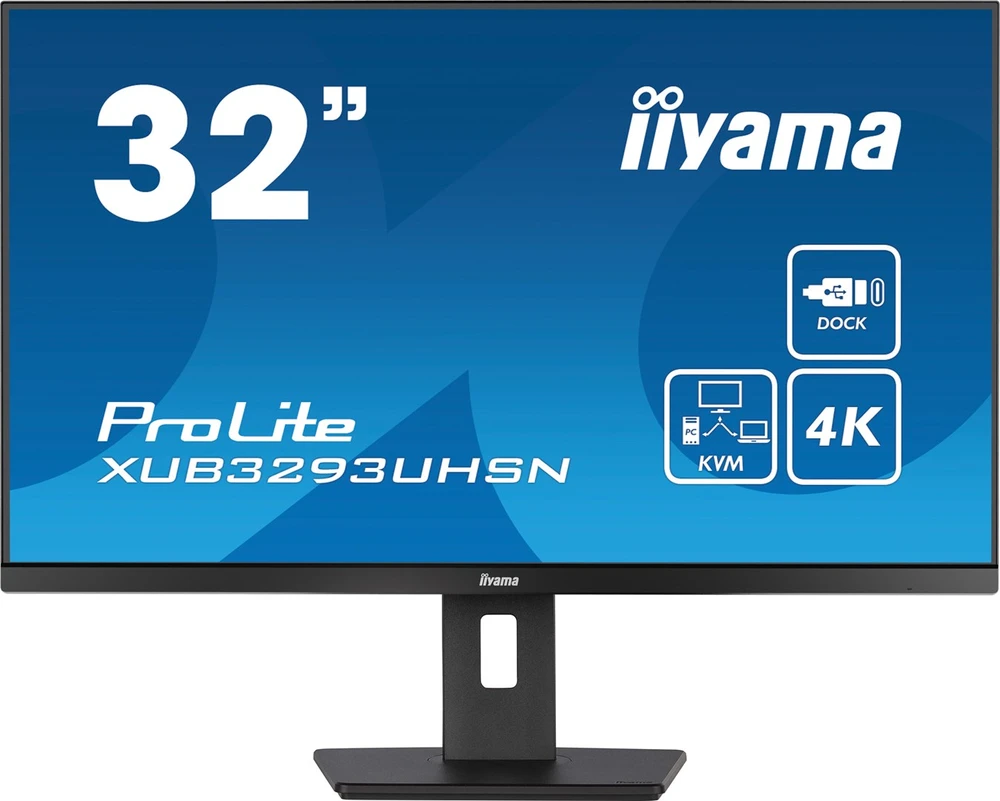Monitorius Iiyama ProLite XUB3293UHSN-B5, 32" 4K UHD IPS 16:9, 4 ms, matinis, juodas