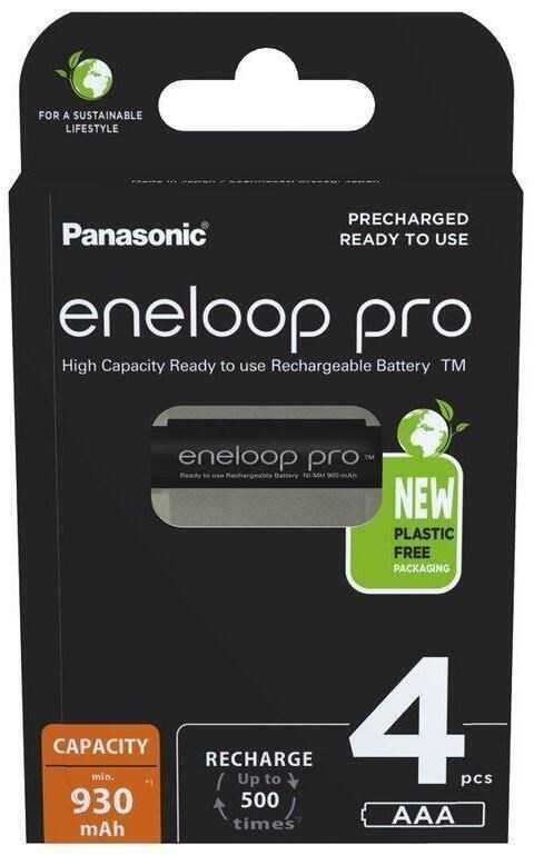 Įkraunamos baterijos PANASONIC ENELOOP PRO AAA 930 mAh 4 vnt (BK-4HCDE/4CP)